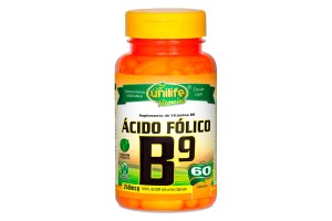 Vitamina B9 Ácido Fólico Unilife - 60 cápsulas